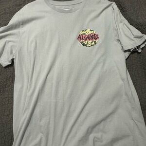 All Saints Light Gray Graphic Tee